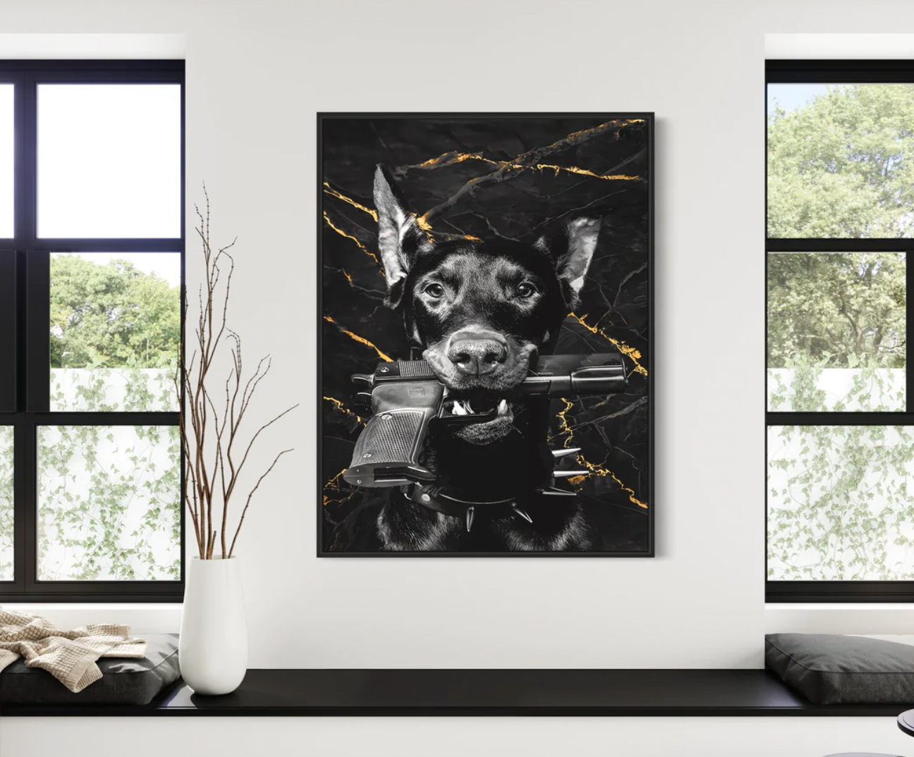 Schilderij The Security Dog (Canvas)